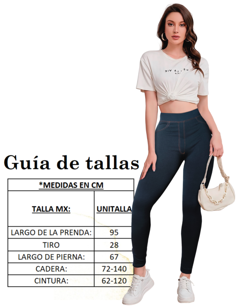 Legging Mujer Mezclilla Grueso Mallones Leggins Mayon Mallas