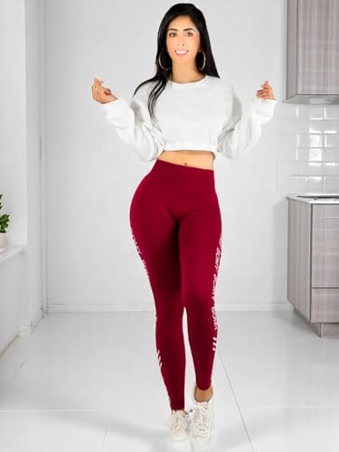 Pack de 2 Leggings Casuales de Mujer de Yoga para Dama y Cintura Alta Pantalones Ajustados con Control de Abdomen no transparentan