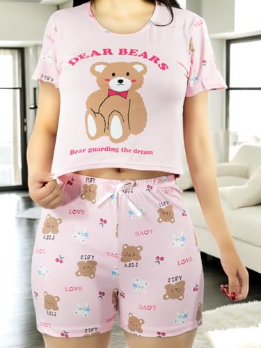 Pijama De 3 Piezas Mujer Pantalon Short Y Playera A Juego