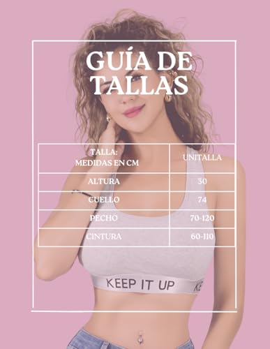 Set de 2 Bras Mujer con Copas Push Up Peto Medio Comodidad Sin Varilla