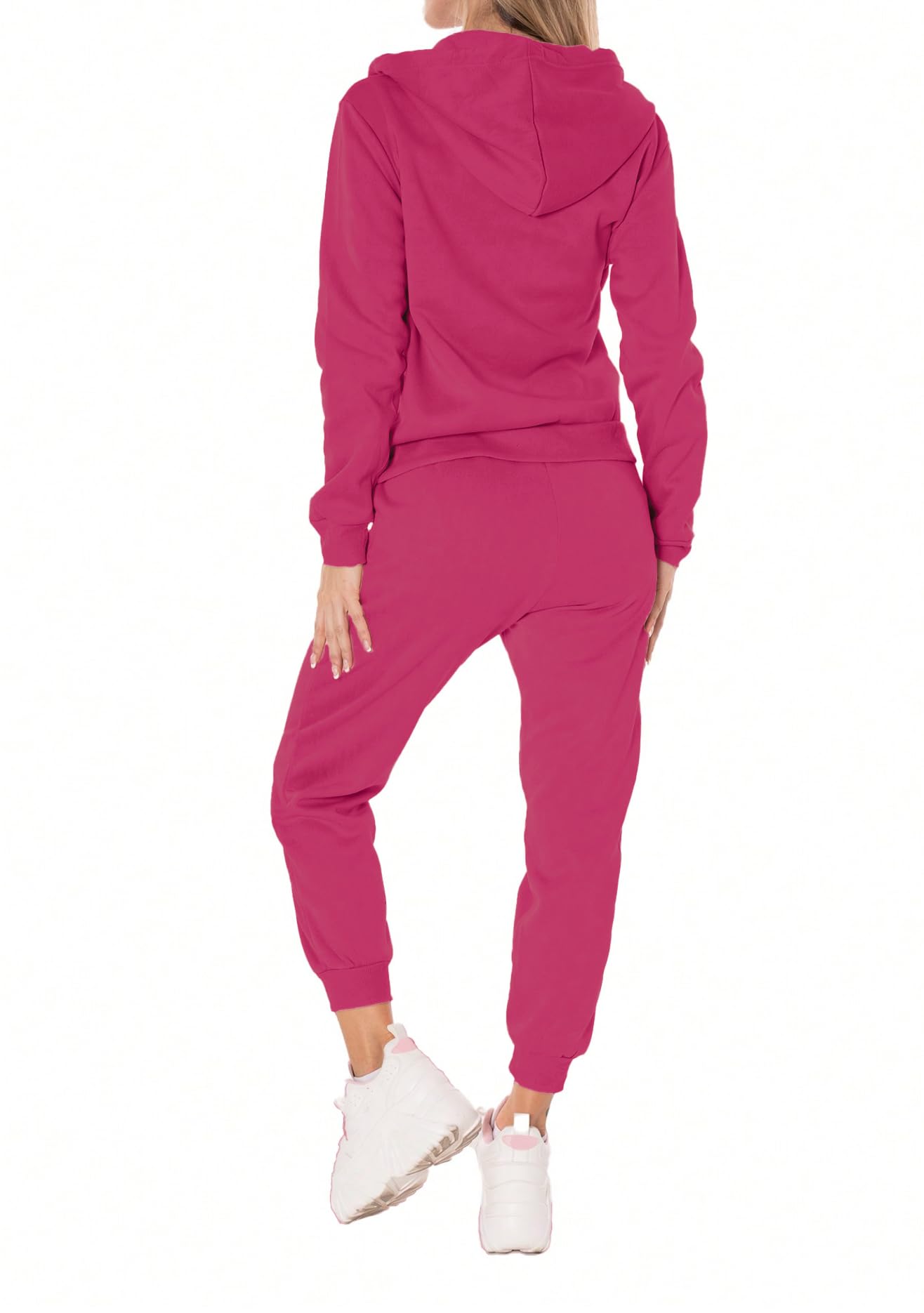 Generic Set Pants y Sudadera Mujer Manga Larga Tallas Extras Oversize Traje Deportivo para Dama Traje De Jogging Chándal con Abrigo y Pantalón