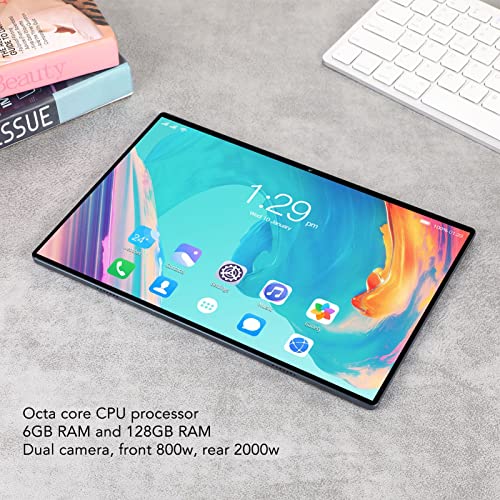 Tablet Android , 1920x1200 IPS HD Screen, 6GB RAM 128GB ROM, Octa Core Processor, Dual Sim 4G LTE Call Tablet, WiFi Tablet PC 8800mah Azul(US)