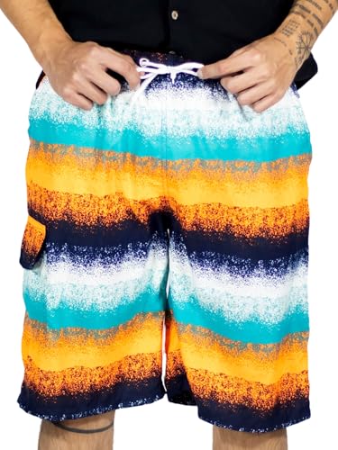 Short Playa y Alberca Hombre Estampado Traje Baño con Forro