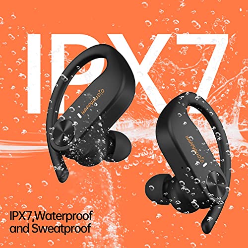 Audífonos HAPPYAUDIO ,Bluetooth 5.0 Micrófono, Ajuste del Volumen,Control táctil 56 Horas