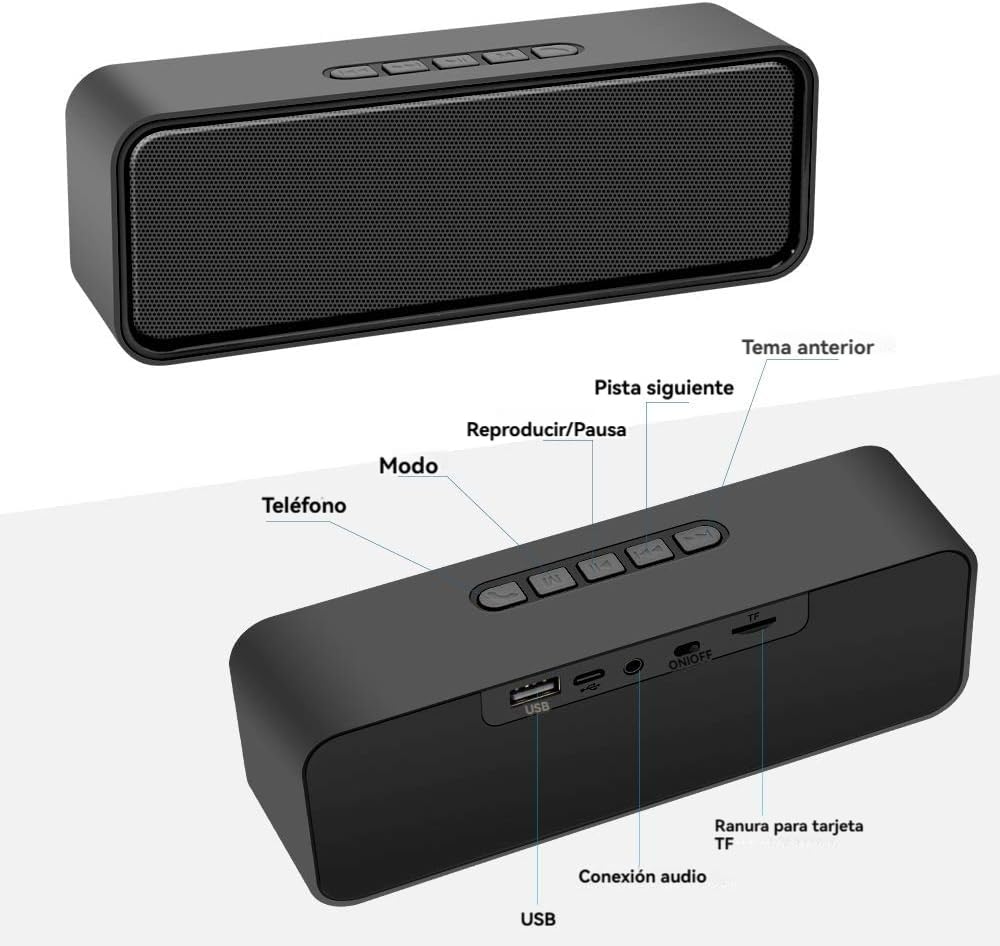 Revisión del soporte de sonido estéreo Bluetooth SOYTO en color negro para una experiencia musical detallada.