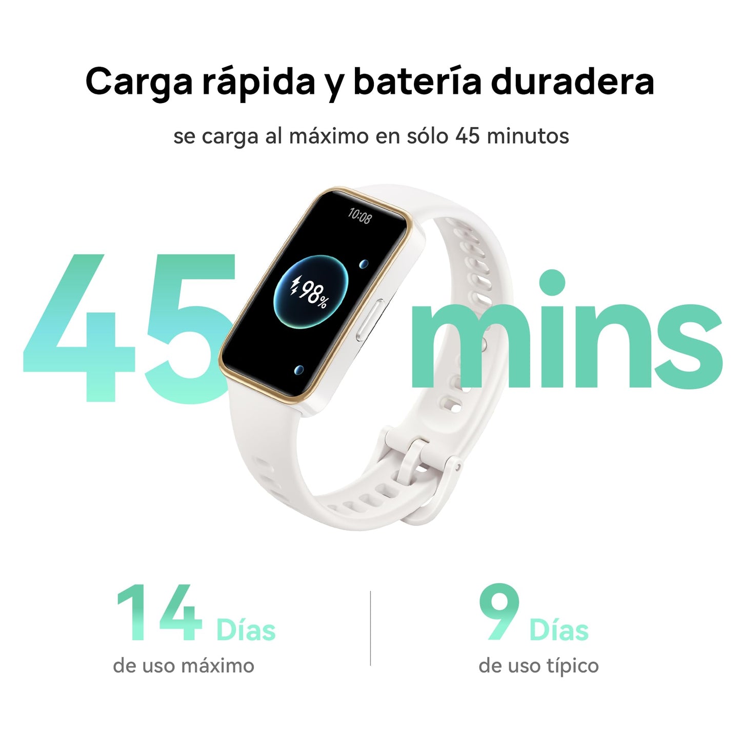 HUAWEI Band 9, Monitoreo de salud, Carga rápida, Batería hasta por dos semanas. Amarillo