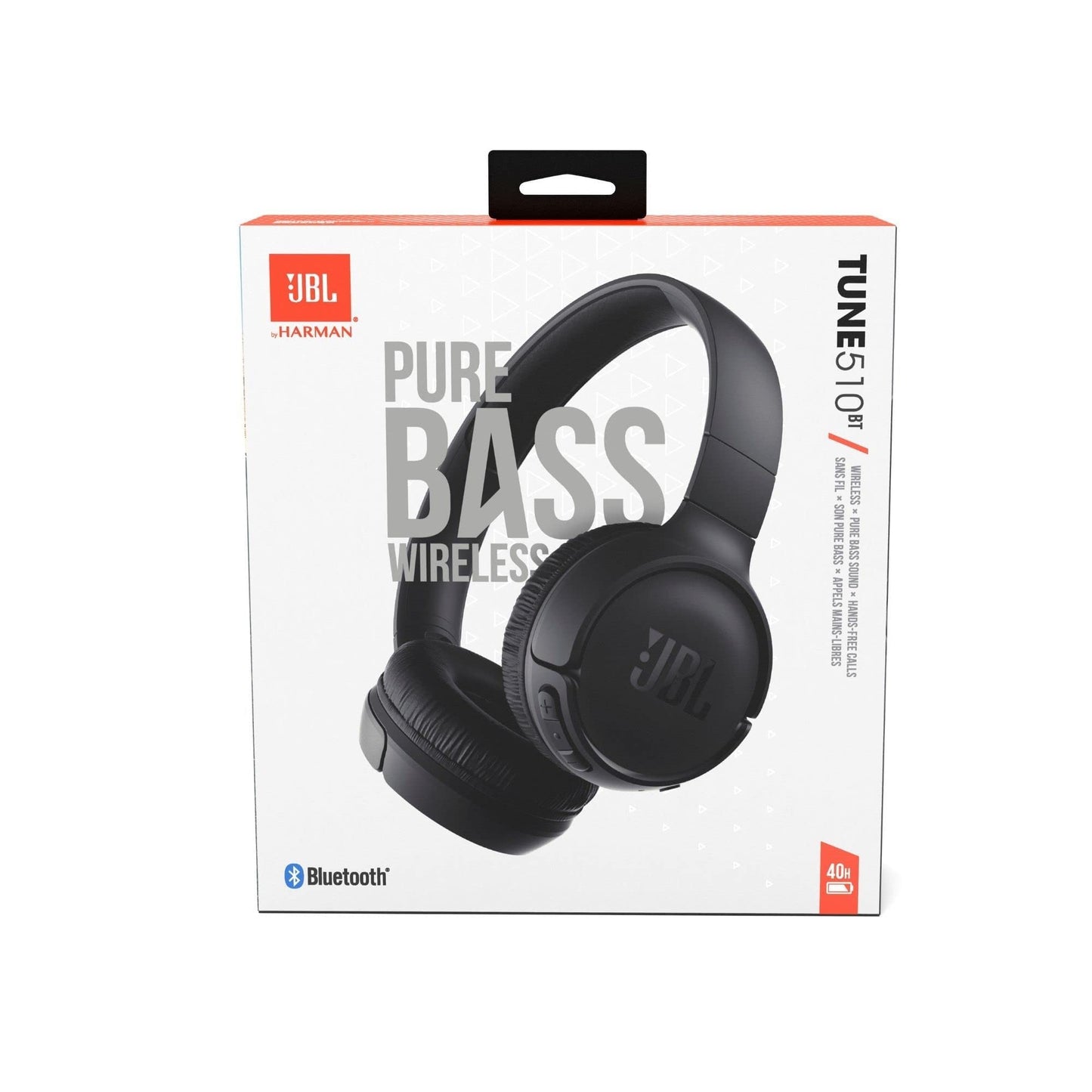 Audífonos Inalámbricos JBL Tune 510BT - Sonido Pure Bass, Bluetooth 5.0, Hasta 40H de Batería - Negro