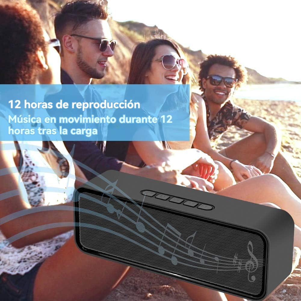 Revisión del soporte de sonido estéreo Bluetooth SOYTO en color negro para una experiencia musical detallada.