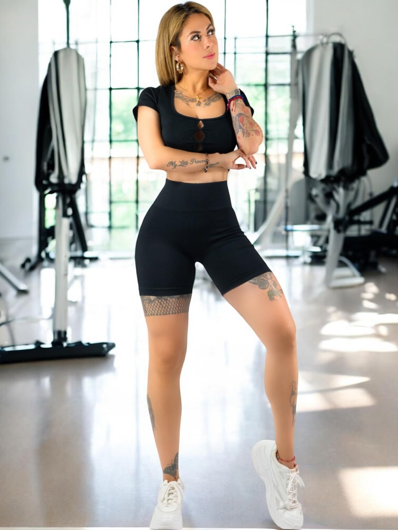 Set De Dos Conjuntos Deportivos Casual Mujer Short y Blusa Stretch, Comodidad y Estilo