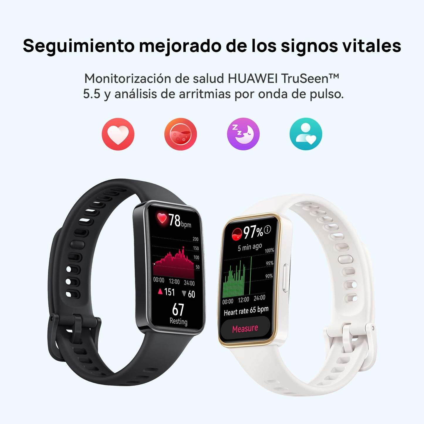 HUAWEI Band 9, Monitoreo de salud, Carga rápida, Batería hasta por dos semanas. Amarillo