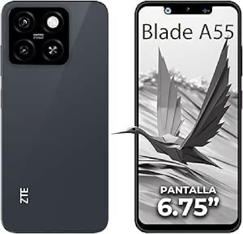 ZTE Blade A55 128GB/12GB　ブラック、 黒 ZTE Blade A55 Dual Sim Smartphone, 6.75