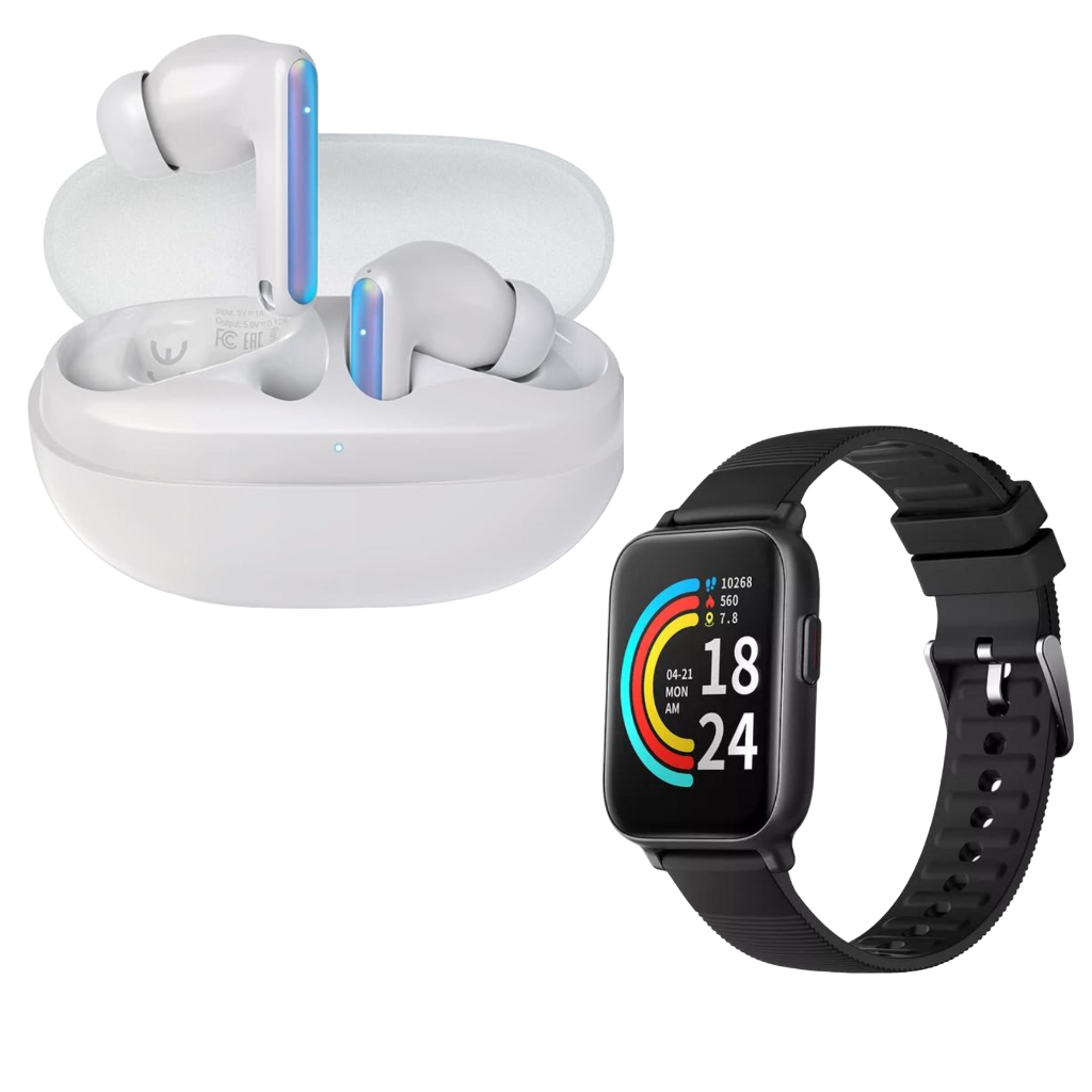 Audífonos Bluetooth Tecno Sonic1 + Smartband 1more Notifica aplicaciones, salud.Gran calidad con garantía