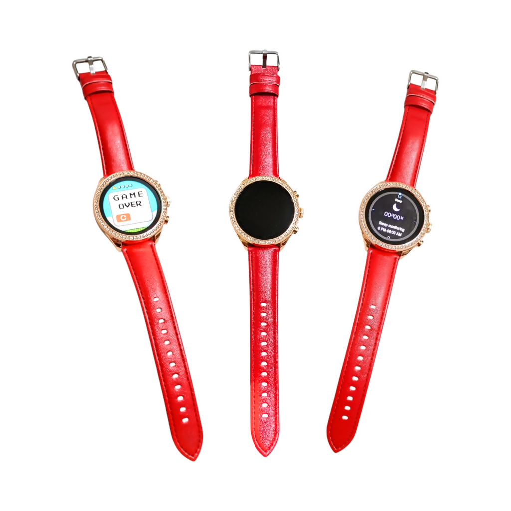 reloj-inteligente-con-brillos-roja