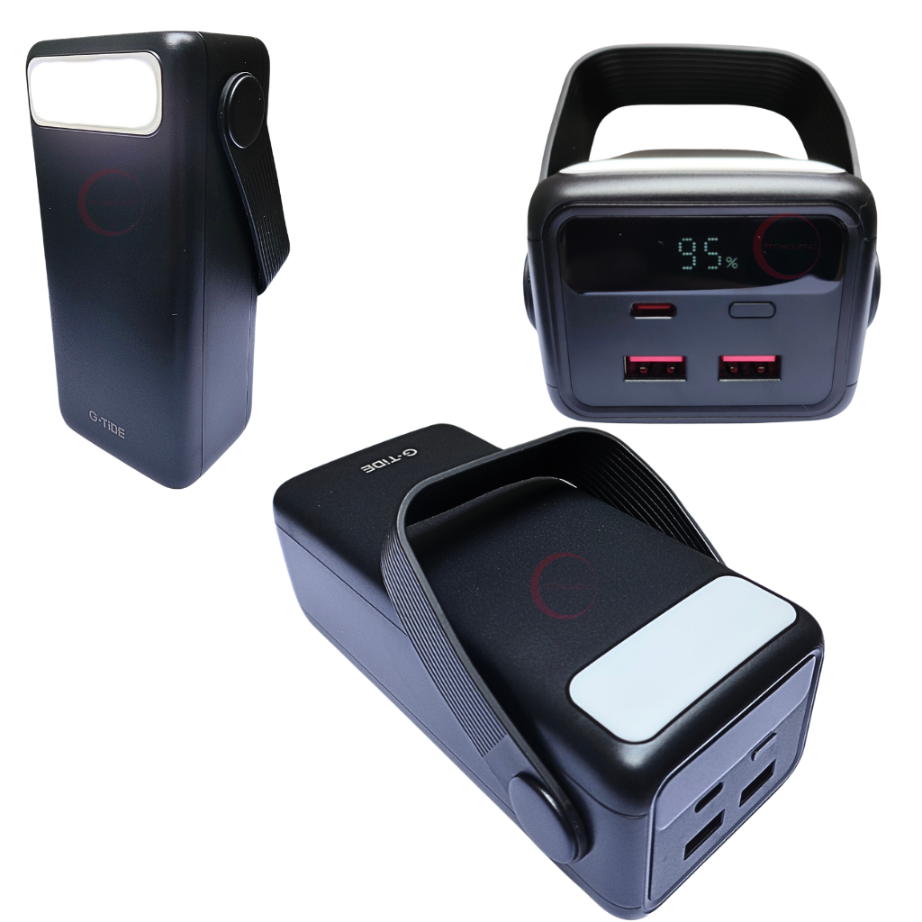 Power Bank G-Tide OASIS 40,000mAh con Carga Rápida y Lámpara - Batería Portátil de Alta Capacidad para Dispositivos Múltiples