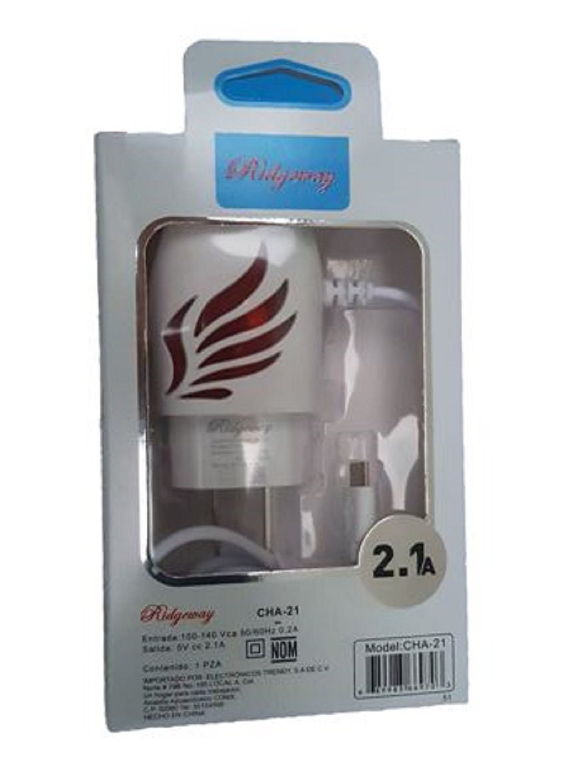 Cargador Celular Cha-21 Con 2 Puertos Usb - Tecniquero