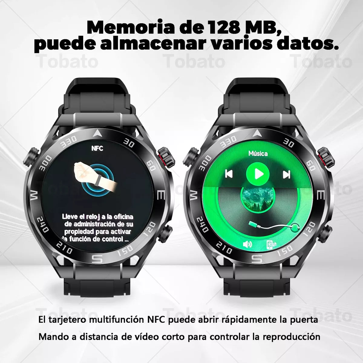 Reloj Inteligente 1.46" IP67 Impermeable con Bluetooth, Llamadas y Monitoreo de Salud – GPS, 128MB Memoria, Batería de 300mAh