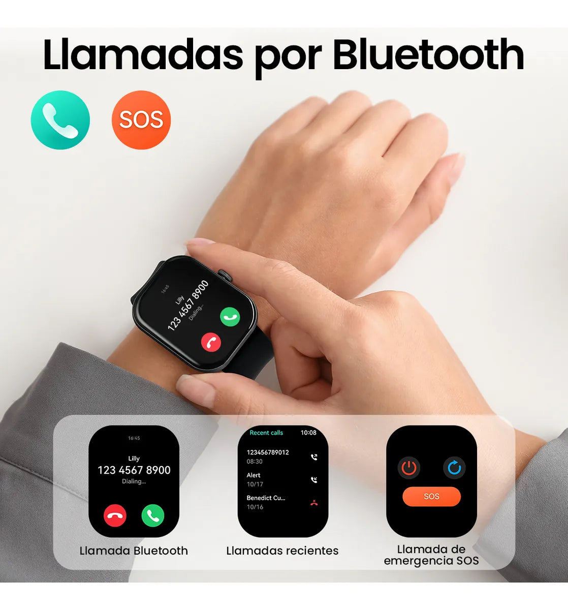 Smartwatch Haylou S6 con Llamadas Bluetooth, Notificaciones de Apps, 127 Deportes y Monitor de Salud – Pantalla HD 2.01"