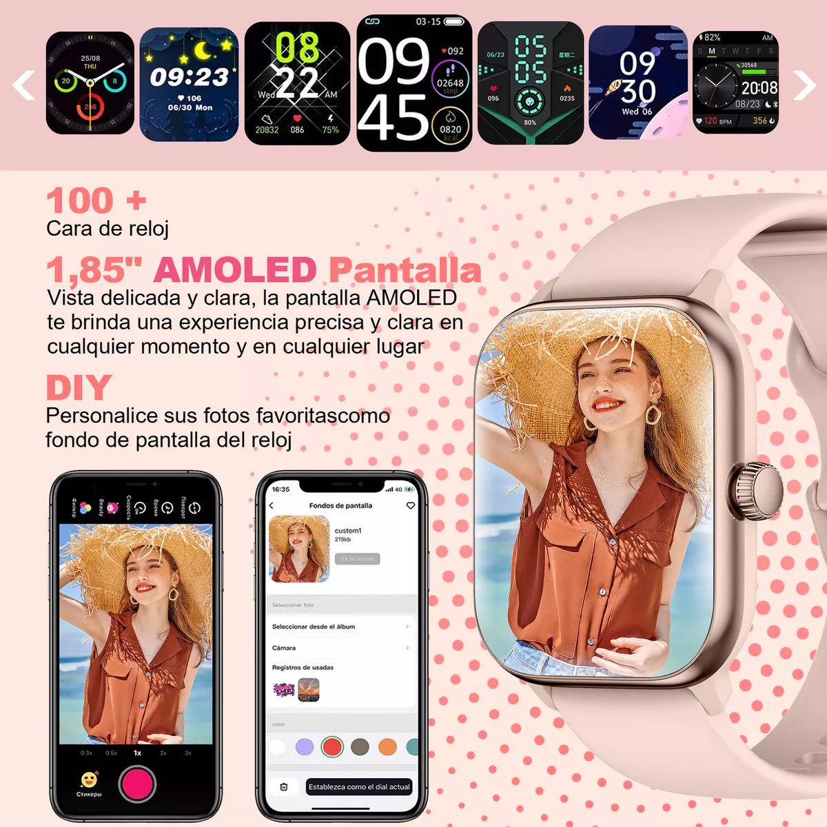 Smartwatch 1.85'' Reloj Inteligente AMOLED con Bluetooth y Alexa – Características del Producto