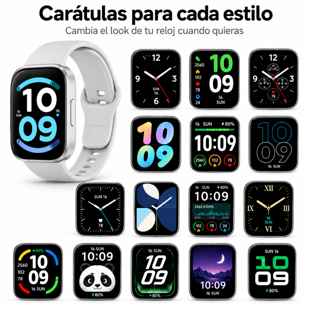 SMARTWATCH XIAMI REDMI WATCH 6 ACTIVE (PLATA) + AUDIFONOS HH MORE T 55 (PLATA)