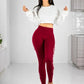 Pack de 2 Leggings Casuales de Mujer de Yoga para Dama y Cintura Alta Pantalones Ajustados con Control de Abdomen no transparentan