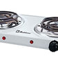 Parrilla eléctrica Koblenz de Quemadores Dobles de Espiral para una Mejor Distribución de Calor, Termostato de Seguridad, 5 Niveles de Calentamiento.