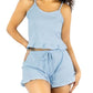 Conjunto de Pijama para Dama, Playera de Verano y Pantalones Cortos, Conjunto de Ropa de Dormir Suave Y Muy Ligera
