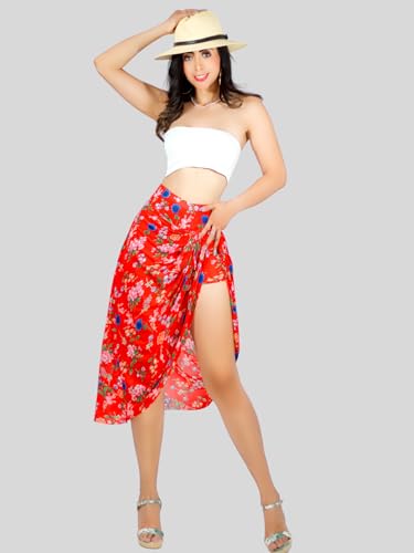 Falda Short DE Mujer Midi con Estampados (MX/US, Alfa, Talla única, Regular, Regular, DISEÑO 8)