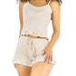 Conjunto de Pijama para Dama, Playera de Verano y Pantalones Cortos, Conjunto de Ropa de Dormir Suave Y Muy Ligera
