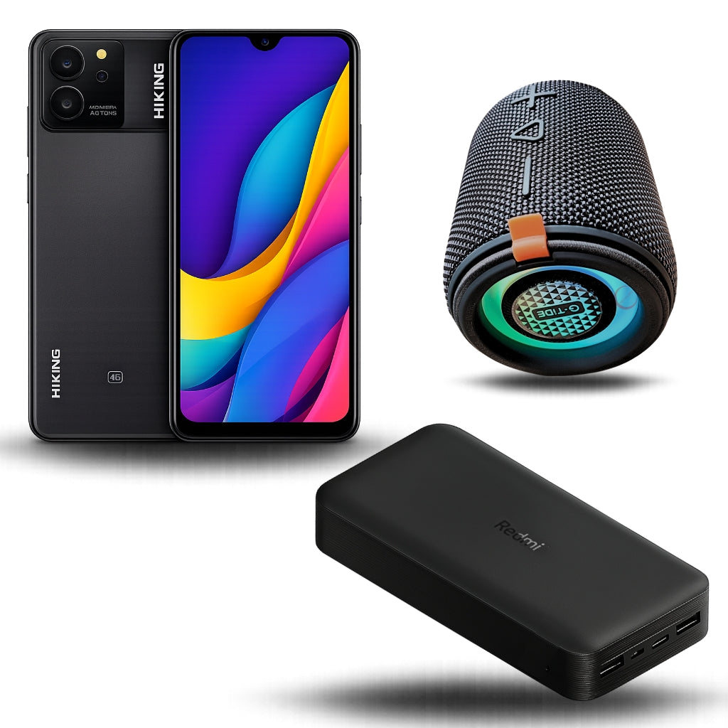 Combo Smartphone HIKING A2 4G + Bocina Bluetooth G-TIDE SV-30 + Power Bank Xiaomi Fast Charger 20000mAh
