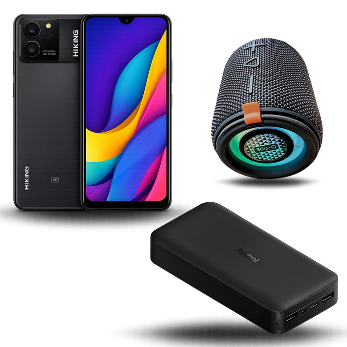 Combo Smartphone HIKING A2 4G + Bocina Bluetooth G-TIDE SV-30 + Power Bank Xiaomi Fast Charger 20000mAh