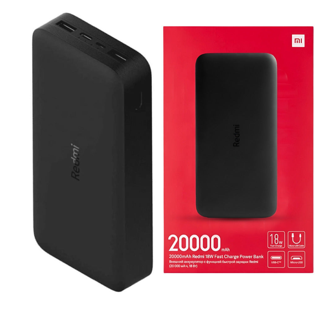 PowerBank Xiaomi Redmi Fast Charge 20000 mHa + Smartwatch Xiaomi Watch 5 Active (Plata) + Audifonos Xiaomi Buds 6 Active (Negro)