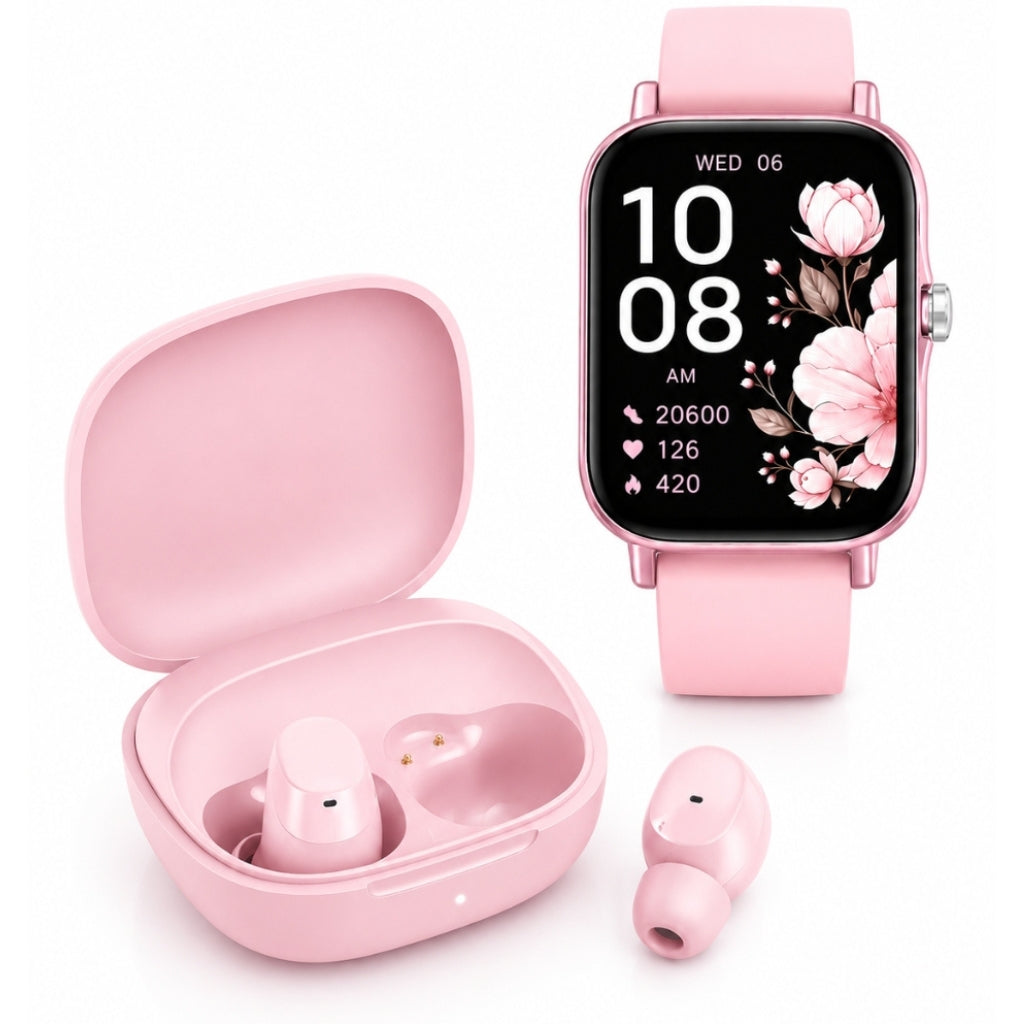 Smartwatch FUTUREM FM13 (Rosa) + Audífonos Buds 6 play (Rosa)