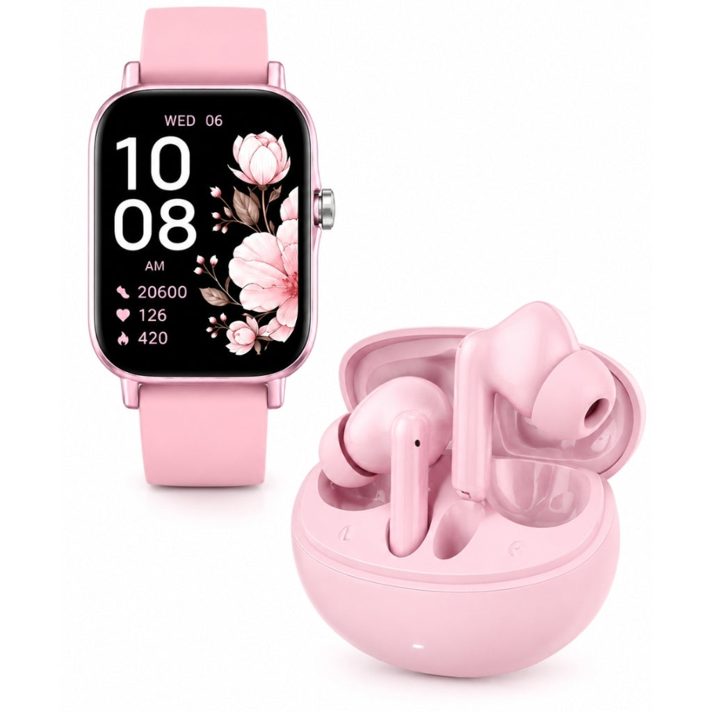 Smartwatch FUTUREM FM13 (Rosa) + Audífonos G-Tide L42 (Rosa)