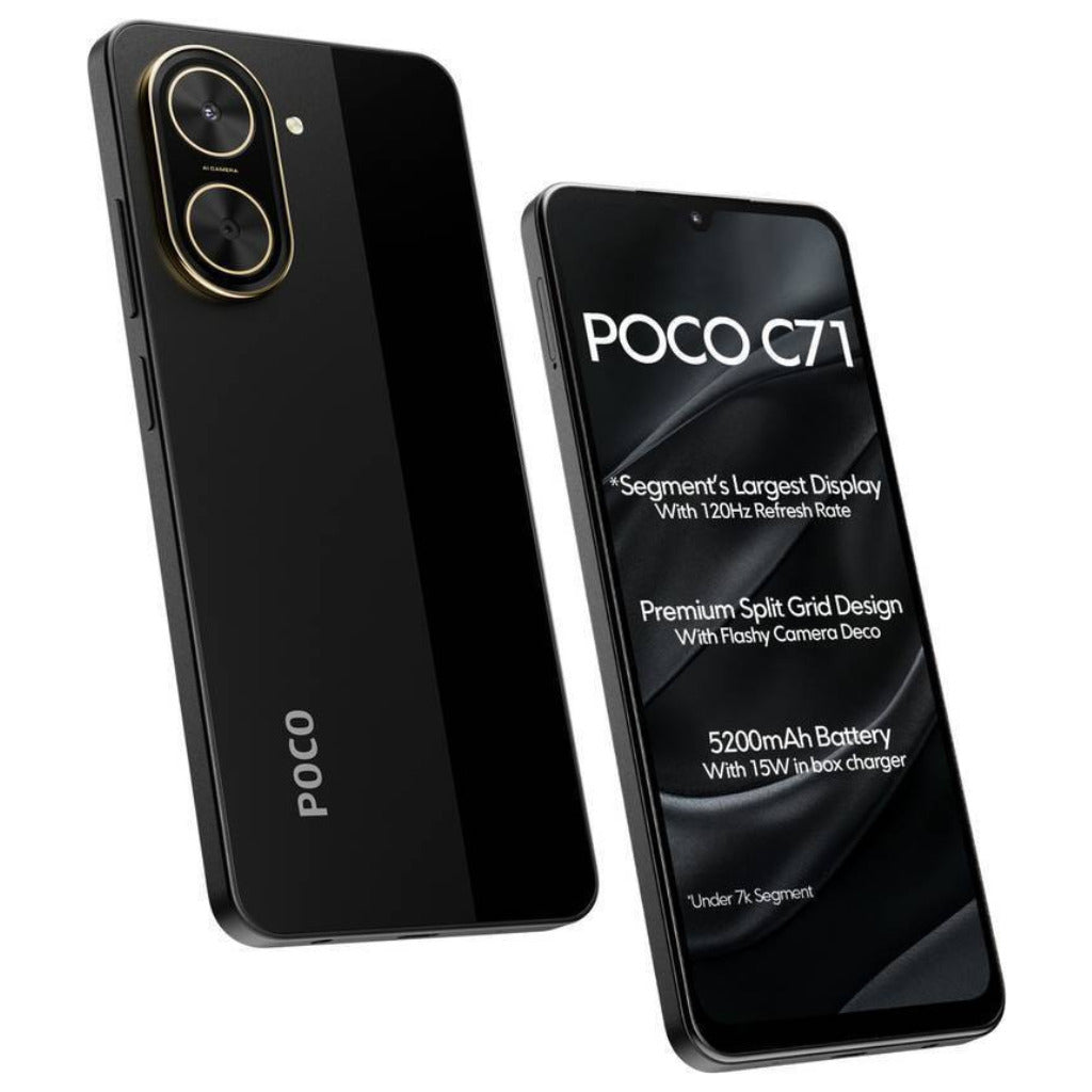 Smartphone XIAOMI POCO C71 4/128 GB Negro+Smartwatch FILWANS GTR Lite Negro+ Power bank Xiaomi FastCharger 18w 20 000 mHa