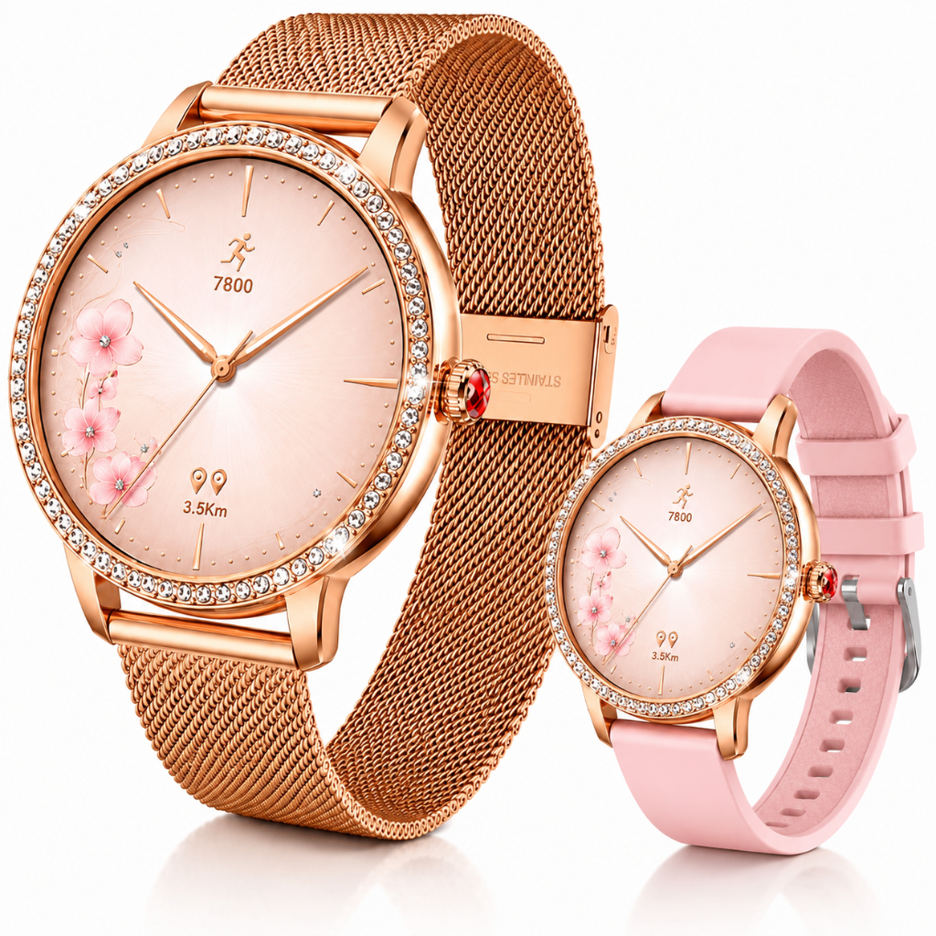 SMARTWATCH FUTUREM DW01 (DORADO) + AUDIFONOS REDMI BUDS 6 PLAY (ROSA) + BOCINA SANAG X6S (ROSA)