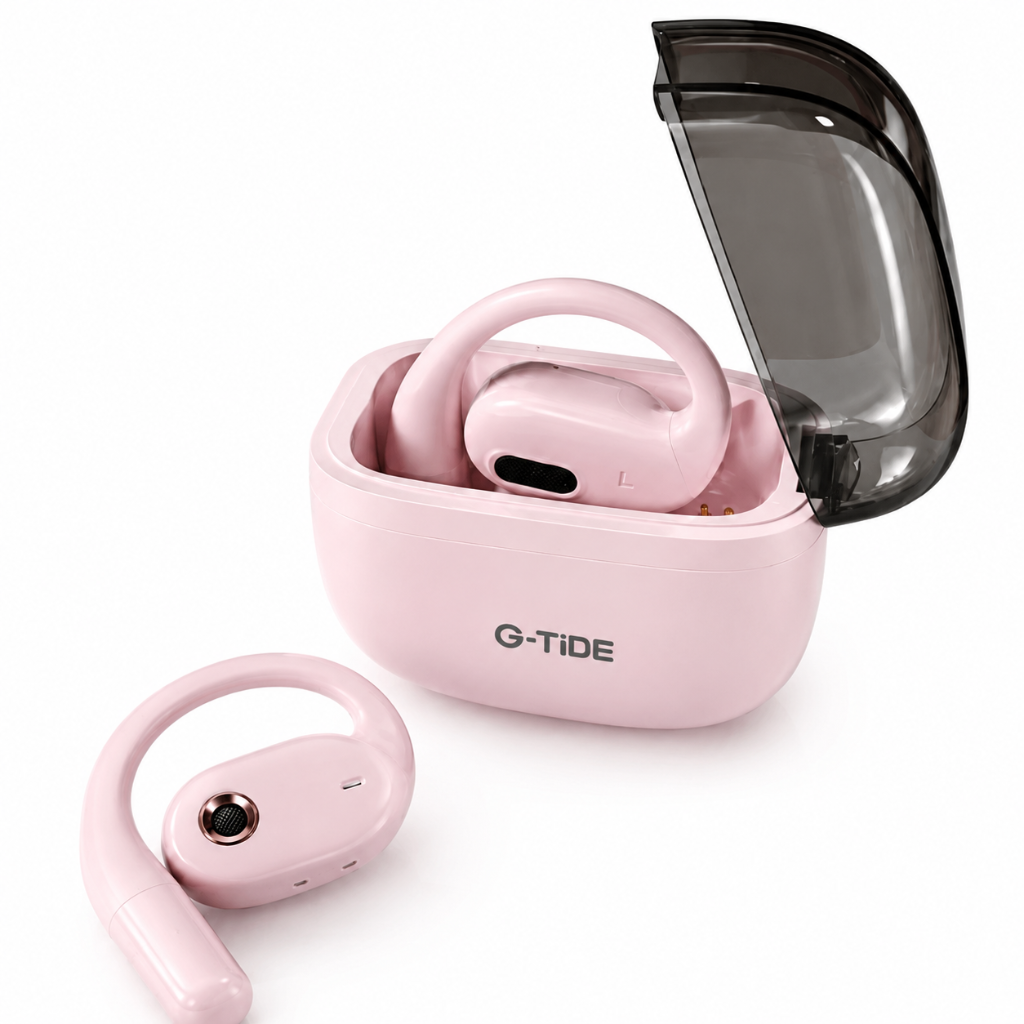 SMARTWATCH FUTUREM DW01 (DORADO) + AUDIFONOS G-TIDE OWS 8 (ROSA)