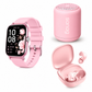 SMARTWATCH FUTUREM FM13 (ROSA)+ AUDIFONOS REDMI BUDS 6 PLAY (ROSA) + BOCINA SANAG X6S (ROSA)