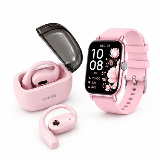 Smartwatch Futurem  FM13 (Rosa) + Audifonos G-tide OWS 8 (Rosa)