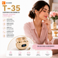 SMARTWATCH G-TIDE S5 PRO (CORREAS: CUERO, MARFIL, NARANJA) + AUDIFONOS HH MORE MINI T-35 (DORADO)