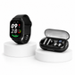 SMARTWATCH WATCH 5 ACTIVE (NEGRO) CON AUDIFONOS HH T-55 DOBLE (NEGRO)