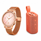 BOCINA XIAOMI SOUND POCKET (ROSA) CON SMARTWATCH FUTUREM DW01 (DORADA)