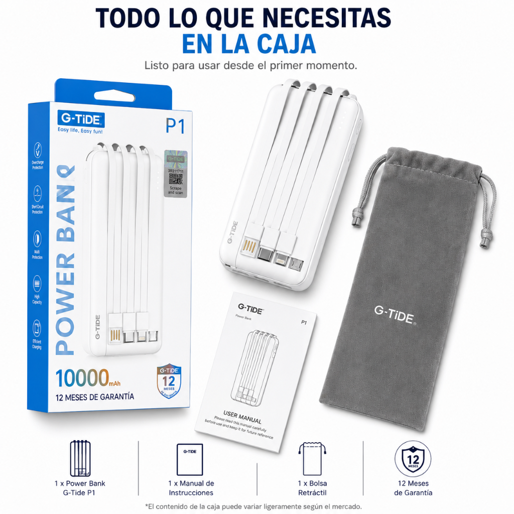 BOCINA XIAOMI SOUND POCKET (ROSA) + SMARTWATCH FUTUREM DW01 (DORADA) Y POWERBANK G-TIDE P1 (BLANCA)