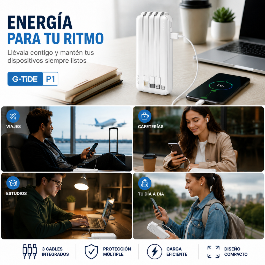 BOCINA XIAOMI SOUND POCKET (ROSA) + SMARTWATCH FUTUREM DW01 (DORADA) Y POWERBANK G-TIDE P1 (BLANCA)