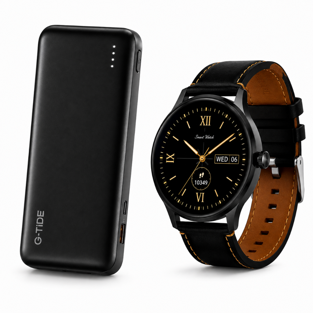 SMARTWATCH G-TIDE R5 (NEGRA) + POWER BANK G-TIDE P1 (NEGRA)
