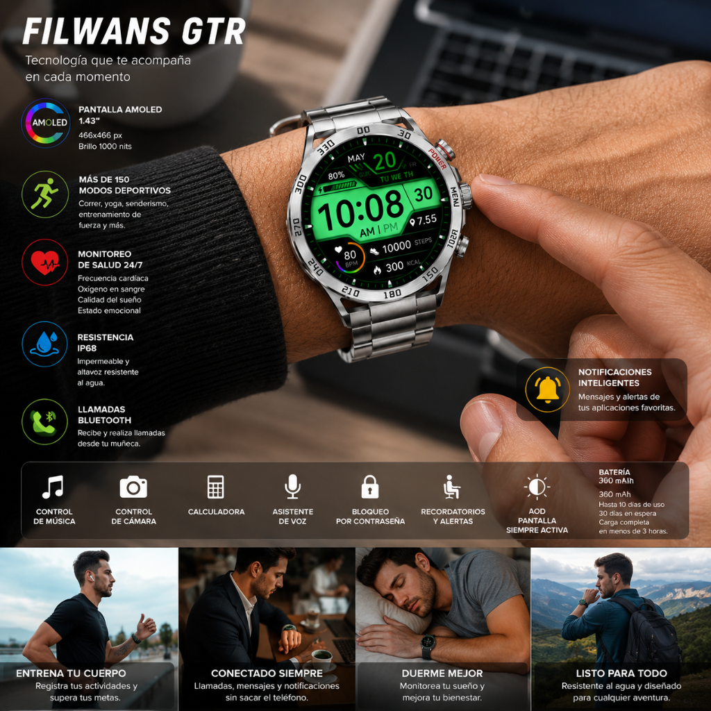 HONOR 600e 5G Dual SIM 8GB RAM 256GB + Bocina portátil Sanag M15 + Smartwatch Filwans GTR