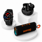 SMARTWATCH FILWANS GTR (NEGRO)+ BOCINA SANAG M15 (NEGRA) + AUDIFONOS G-TIDE L42 (NEGRO)