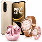 XIAOMI POCO C81 PRO + SMARTWATCH ROSE + AUDÍFONOS BLUETOOTH G-TIDE L42