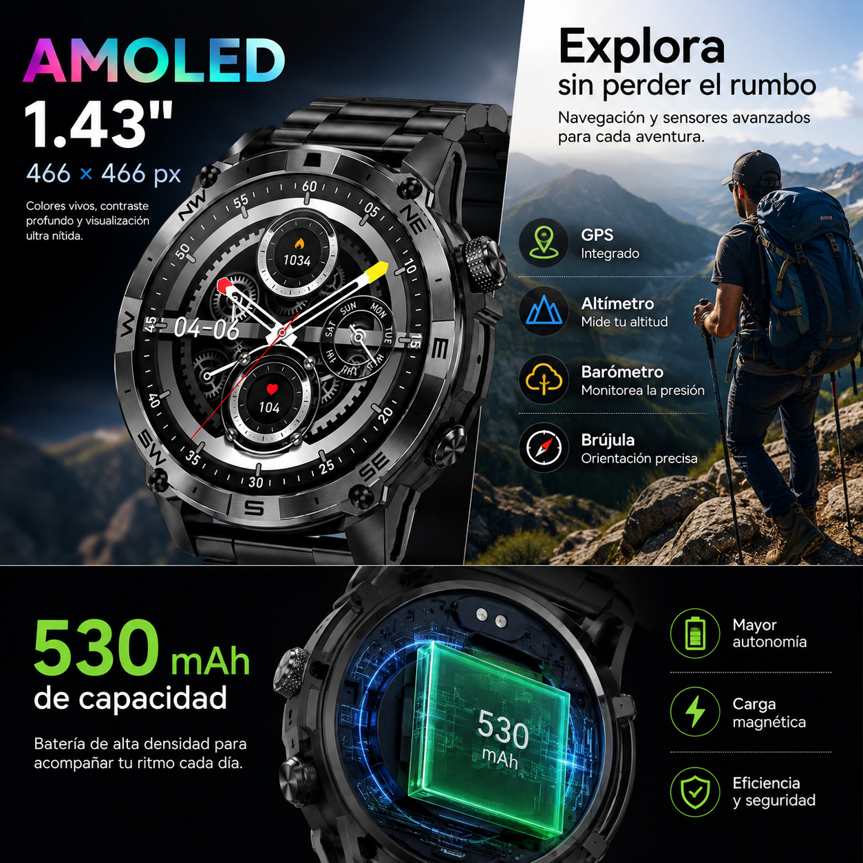SMARTPHONE DOOGEE BLADE 10 PRO ENERGY + SMARTWATCH G-TIDE R6 PRO (NEGRA) Y BOCINA G-TIDE SV-30