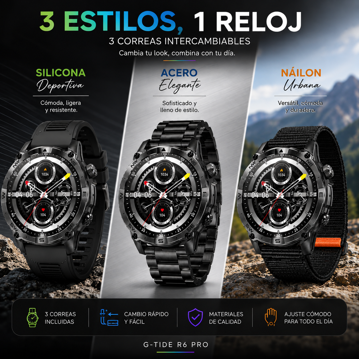 SMARTPHONE DOOGEE BLADE 10 PRO ENERGY + SMARTWATCH G-TIDE R6 PRO (NEGRA)
