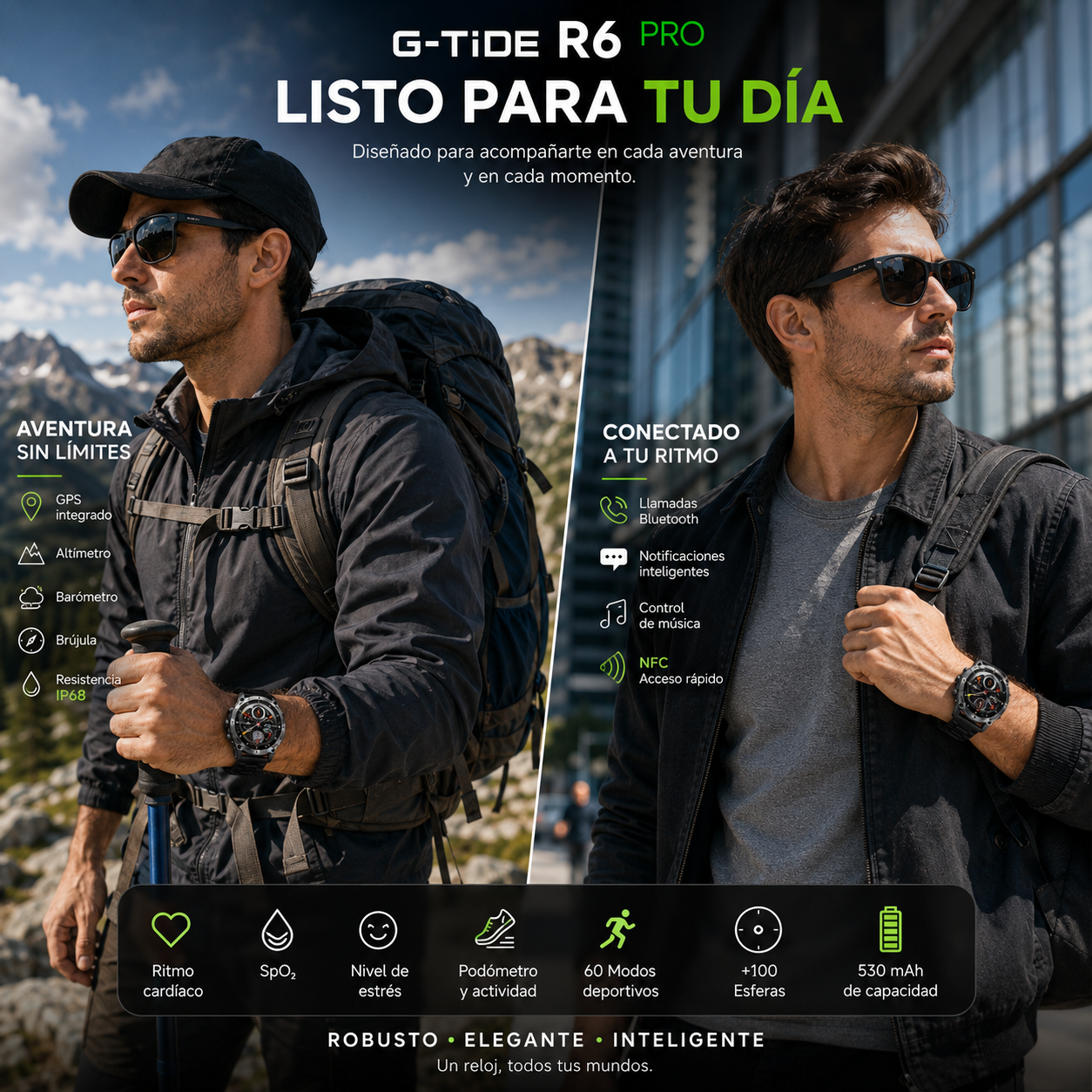 SMARTPHONE DOOGEE BLADE 10 PRO ENERGY + SMARTWATCH G-TIDE R6 PRO (NEGRA)